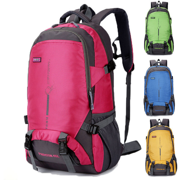 outdoor waterproof climbing backpack rucksack 45l outdoor sports bag travel backpack camping hiking backpack women trekking bag for men