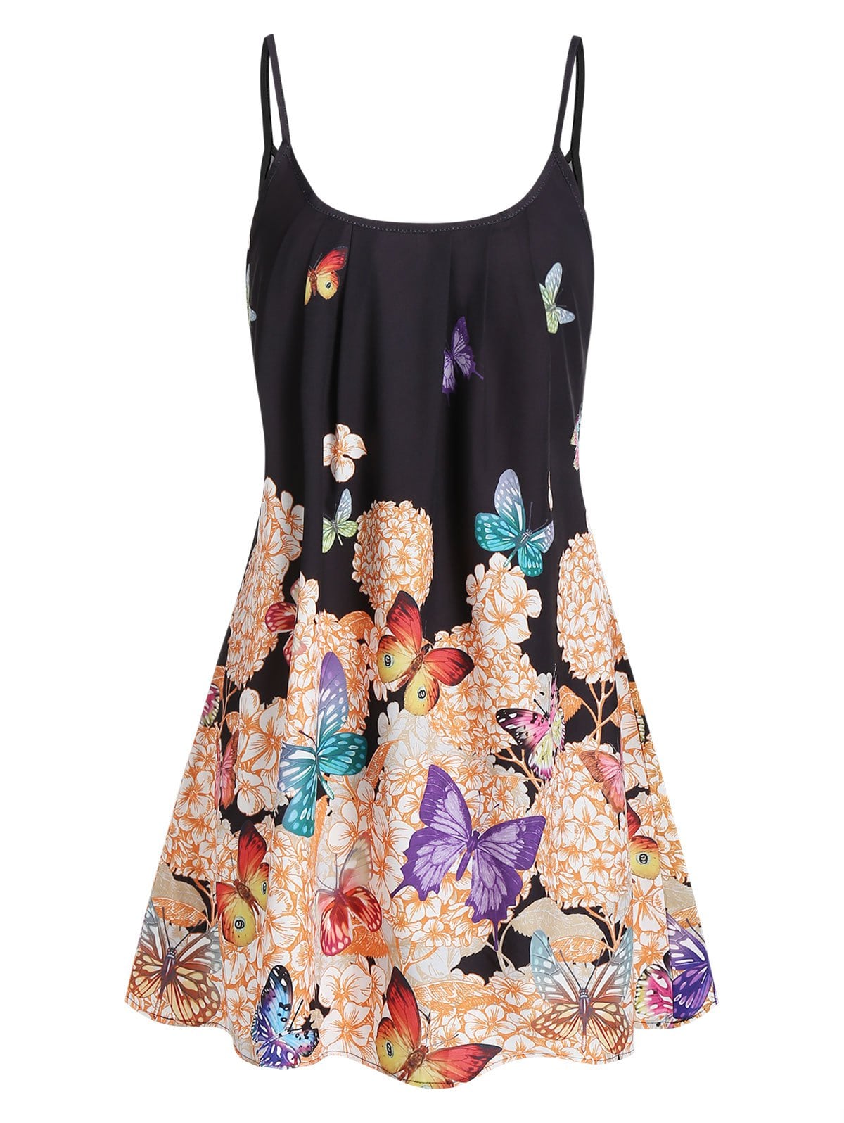 Cami Butterfly Flower Tunic Mini Dress