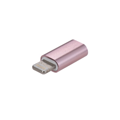 Aleación de aluminio Android Micro USB hembra a Lightning Macho Adaptador de carga del convertidor de datos Sync para iPhone 8 Plus iPad mini Cable de datos aéreo