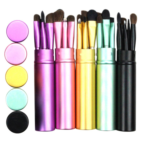 new maquillaje profesional 5pcs professional makeup eye eyeshadow brush brushes cosmetic set+round tubemakeup brushes set 0.8
