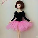 poupée barbie noireamp;robe de ballet en organza rose