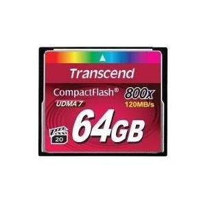 Transcend - Flash-Speicherkarte - 64GB - 800x - CompactFlash (TS64GCF800)