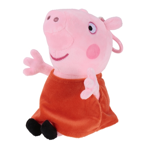 Original Brand Peppa Pig 19cm Peppa Bag Pendant Keychain Stuffed Plush Toy Family Party Christmas New Year Gift for Kids