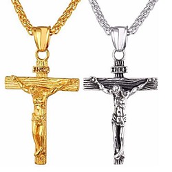 Men's Pendant Necklace Cross Alloy Gold Silver 65 cm Necklace Jewelry 1pc For Festival Lightinthebox