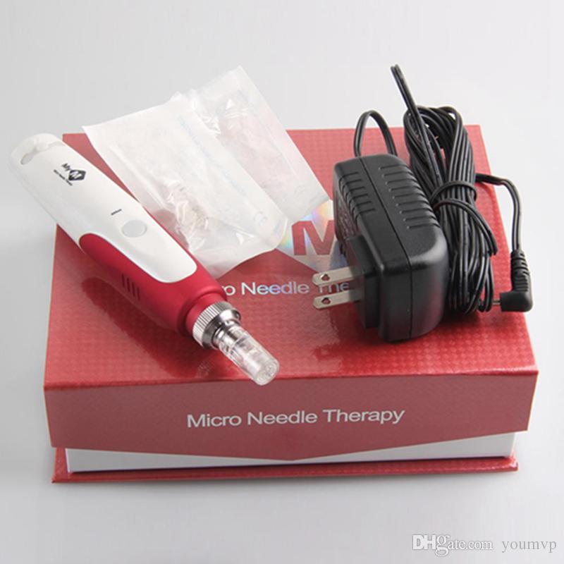 Electric Derma Pen Stamp Auto Micro Needle Roller Anti Aging Skin Therapy Wand MYM derma pen