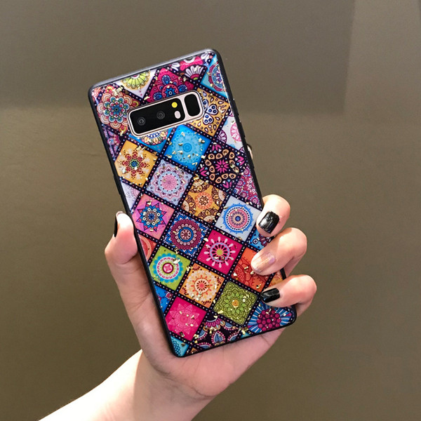 vintage ethnic style phone case for samsung note10 note10p note9 note8 s10 s10p s10e designer for iphone xr xs max x/xs 7p/8p 7/8 tpu cover