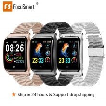 FocuSmart 2020 Smart Watch Fitness Tracker Blood Pressure Heart Rate Monitor Dynamic UI Smart Bracelet For IOS/Andriod PK IWO8 9