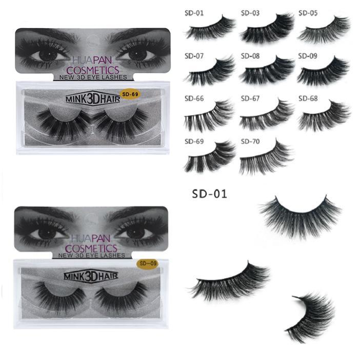 New Brand HUAPAN 3D Mink Eyelashes Eyelashes Messy Eye Lash Extension Sexy Eyelash Full Strip Eye Lashes DHL 3001324