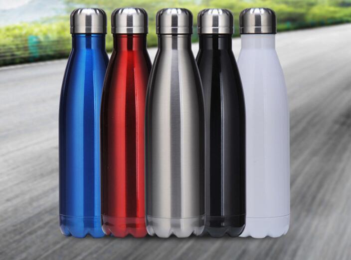Cola Shaped water bottle Vacuum Insulated Travel Water Bottle Double Walled Stainless Steel coke shape Outdoor Water Bottle