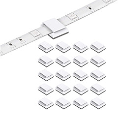 1set 50PCS 20PCS LED Strip Clips Self Adhesive LED Light Strip Mounting Bracket Clips Holder Cable Clamp Organizer for 10mm Wide IP65 Waterproof 5050 3528 2835 5630 LED Strip Light