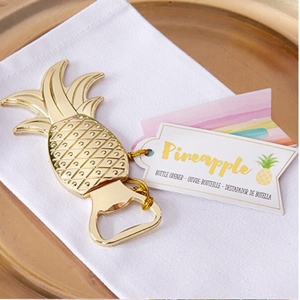 10pcs/lot classic creative wedding favors party back gifts for guests pineapple beer bottle opener decorations selling