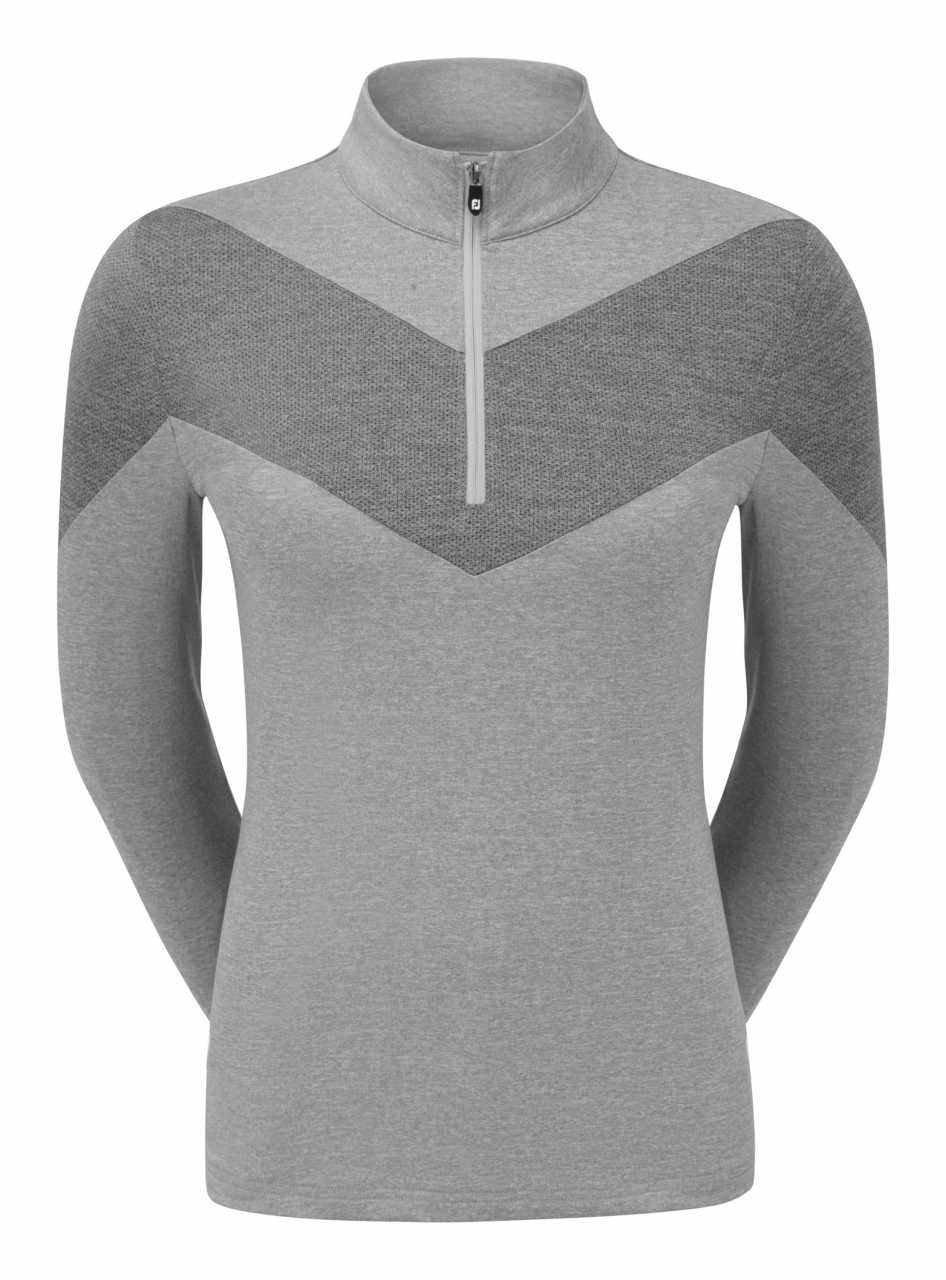 Footjoy Engineered Jersey Half Zip Pullover Damen grau