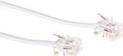 ACT White 0.5 meter flat telephone cable with RJ11 connectors. Rj11-rj11 cable white 0.50m (TD5400)