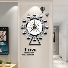 Creative Modern Art Wall Clock Simple Fashion Quartz Wall Clock Pendulum Swing Reloj Decorativo Large Home Decor Clocks MM60WC