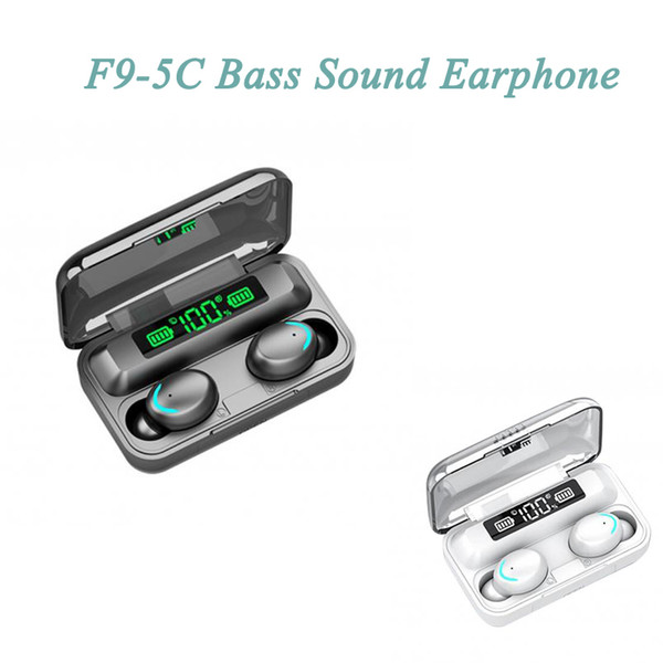 F9-5C TWS BT V5.0 Wireless Headphones Earphones 9D Stereo Sport Waterproof Earphone Touch Control Bass Sound Headset F9 F9-5 Earbuds
