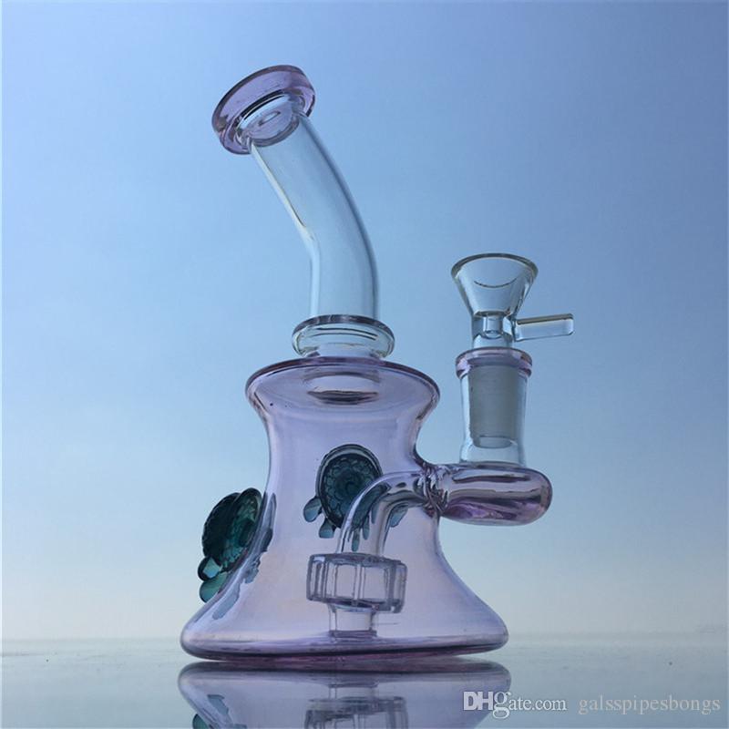 Heady Glass Water Bongs Mini bong Showerhead Percolator Perc dab rig 14.5mm Female Joint glass bong
