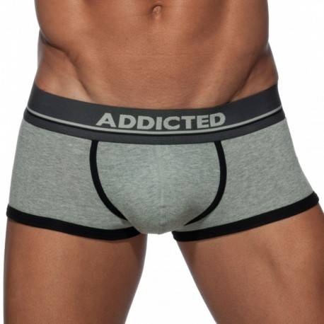 Addicted Basic Colors Cotton Trunks - Grey XS