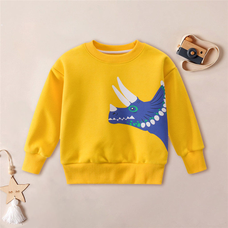 Casual Cartoon Animal Dinosaur Sweatershirt