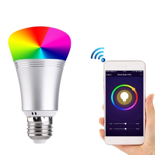RGB+W 9W WIFI LED Smart Intelligent Light Bulb Cell Phone App Control