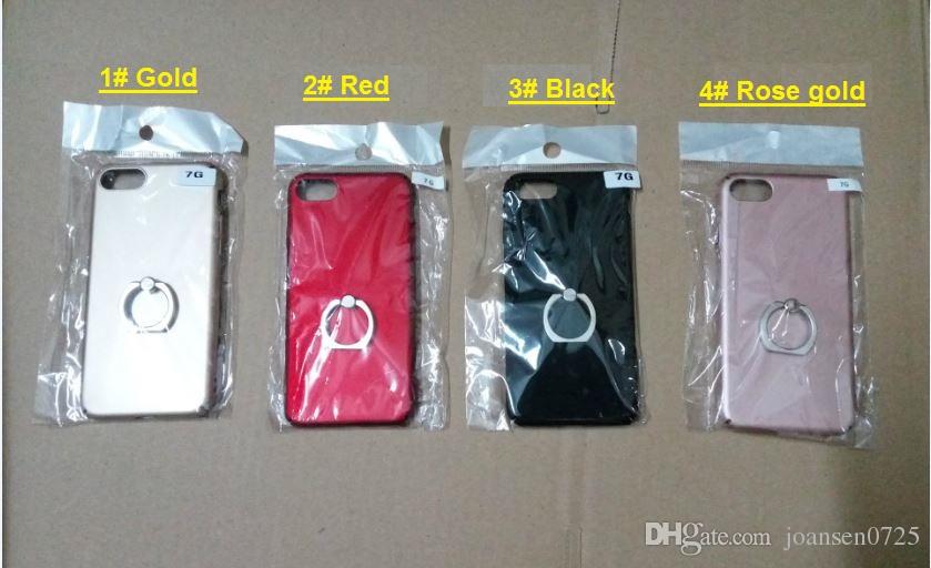 360 degree free rotation ring holder cell Phone Cases for iPhone 6S 7 Plus cases ultra thin slim metal protective back cover shell 2017 hot