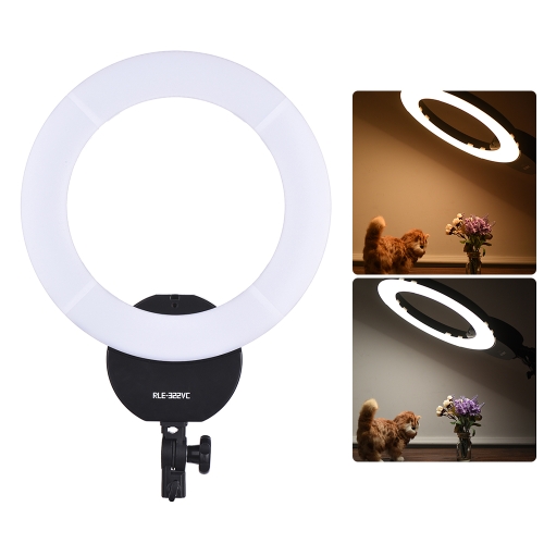 16 Inch LED Video Ring Light Dimmable Fill-in Light Lamp 32W 3000K-5600K with White Filter Carry Bag for Camera Studio Portrait Photography   +  2m / 6.6ft Photo Studio Light Stand with 1/4