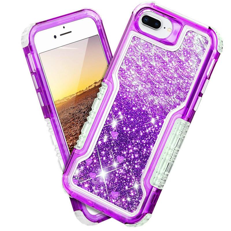 For Iphone 8 plus Case Luxury Glitter Liquid Quicksand Floating Flowing Sparkle Shiny Bling Diamond Cute Case For Iphone XR XS Max