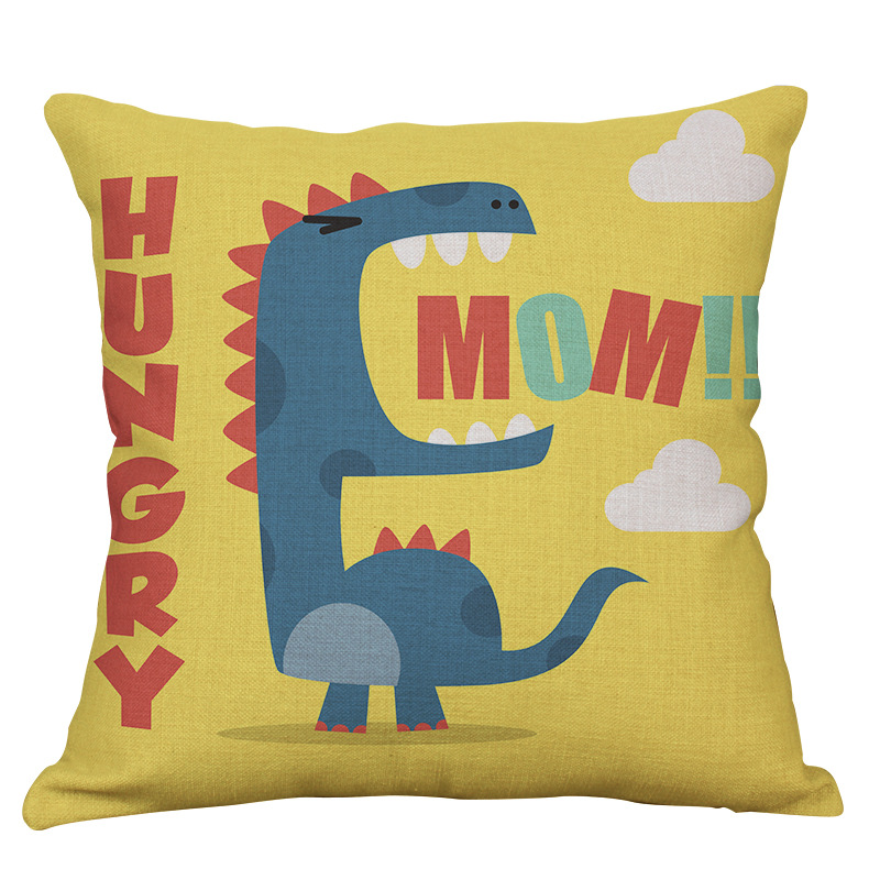 Cute Dinosaur Print Pillowcase