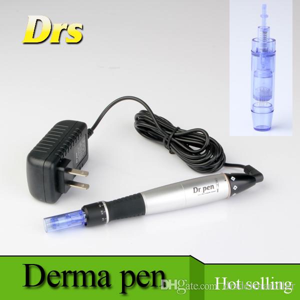 Auto Electric Derma Pen Alloy Micro Needle Pen with Needle Cartridge Dermapen