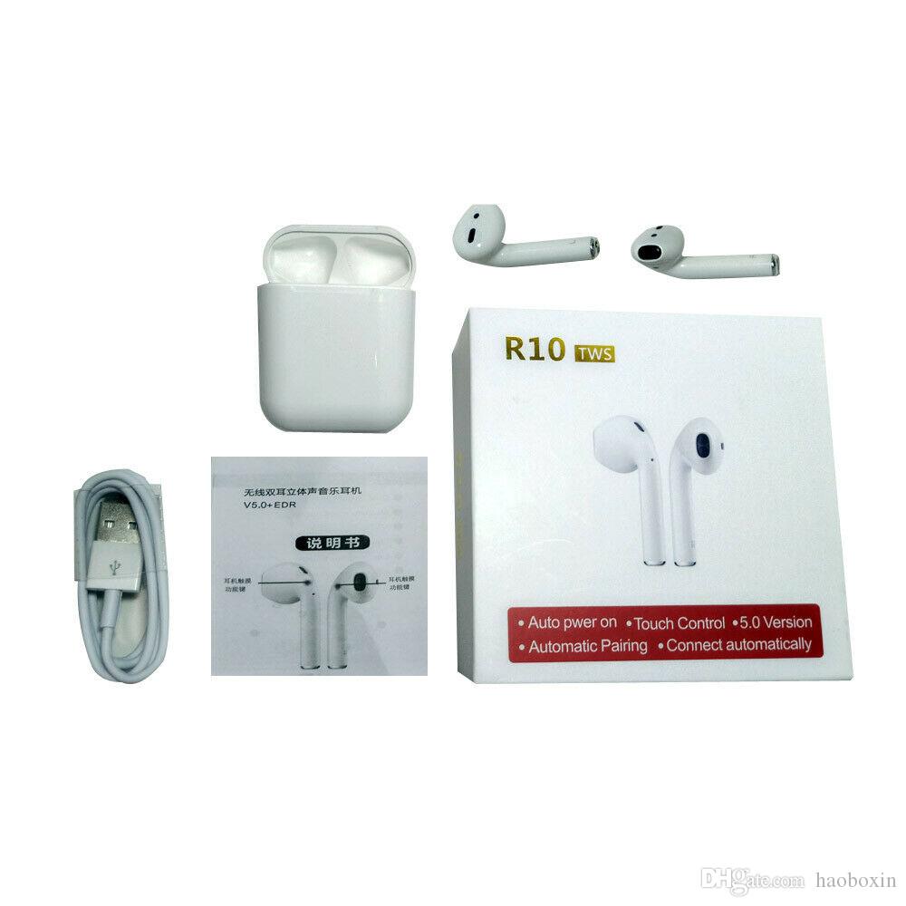 R10 tws Bluetooth 5.0 Headphones Wireless Sweatproof Double Mini headsets for Sports Wireless Earbuds for Smart Phone pk i10