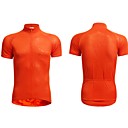 bolsillo trasero de poliéster color puro verano ciclismo manga corta camiseta de los hombres jaggad - naranja