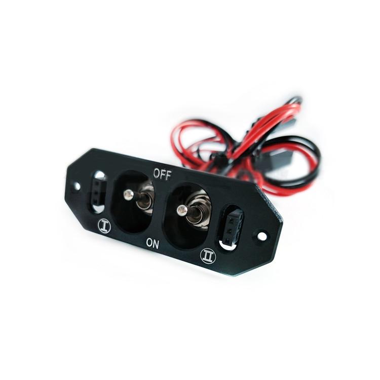 Universal Aluminum High Large Current Double Receiver Switch Toggle For RC Airplane Spare Part
