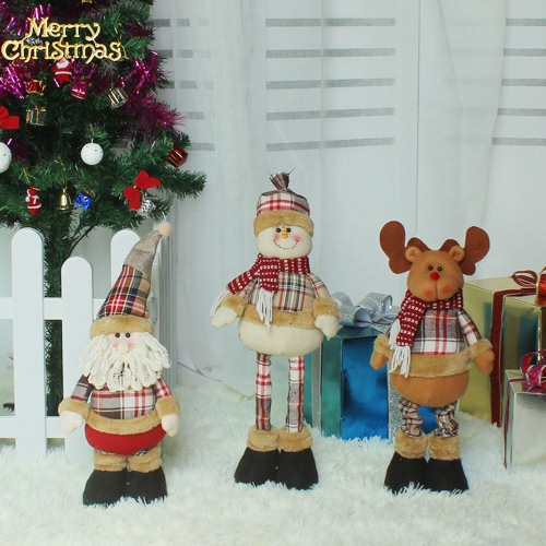 Navidad Extendable Muñeca Permanente Toy X'mas Party Decorations Ornaments Regalo de Navidad - Santa