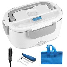 12V 24V Stainless Steel Electric Lunch Box Meal Food Heating Warmer Container Portable Car Truck Picnic Travel Bento Box Heated