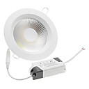 10w 1xcob 950-1050lm 6000-7000K LED blanche plafonniers ronds fraîches (ca 85-265)