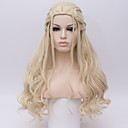 Synthetic Wig Deep Wave Deep Wave Wig Blonde Long Light golden Synthetic Hair Women's Blonde