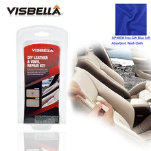 VISBELLA Leather repair glue kit vinyl color paste for car seat fur clothing leather boots Rips fix crack cuts restoration tools