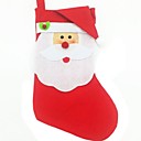 rojos grandes medias de Navidad no tejido de la tela de la decoración de navidad calcetines