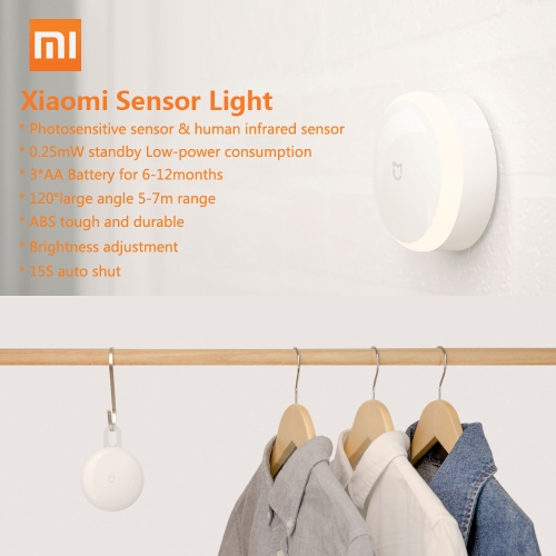 Xiaomi Mijia Induction Night Light Infrared Remote Smart Control Auto-Sensor Human Body Motion Sensor Adjustable Brightness for Smart Home