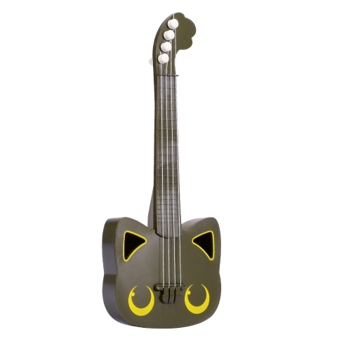 Entzückende Minigitarre 4 Saiten Ukulele Spielzeuggitarre Nette Katze Kinder Ukulele Frühpädagogisches Musikinstrument für Anfänger Kinder Kinder