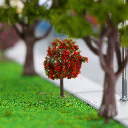 3 Farben Kugelförmige Blumen Bäume Modell Zug Layout Garten Landschaft Landschaft Bäume Diorama Miniatur 30 Stück gemischt