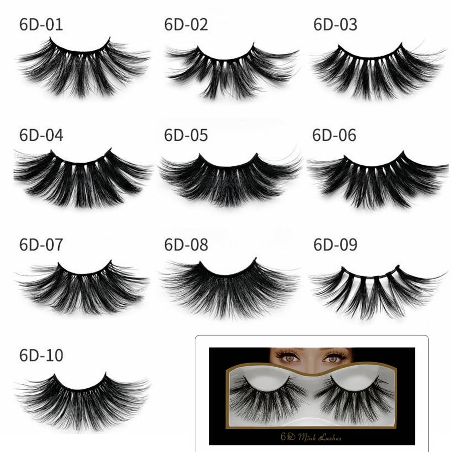 6D Mink Eyelashes 25mm Messy Cross Mink False Lashes Soft Natural Thick Eyelashes Eye Lashes Extension Beauty Tools GGA2029