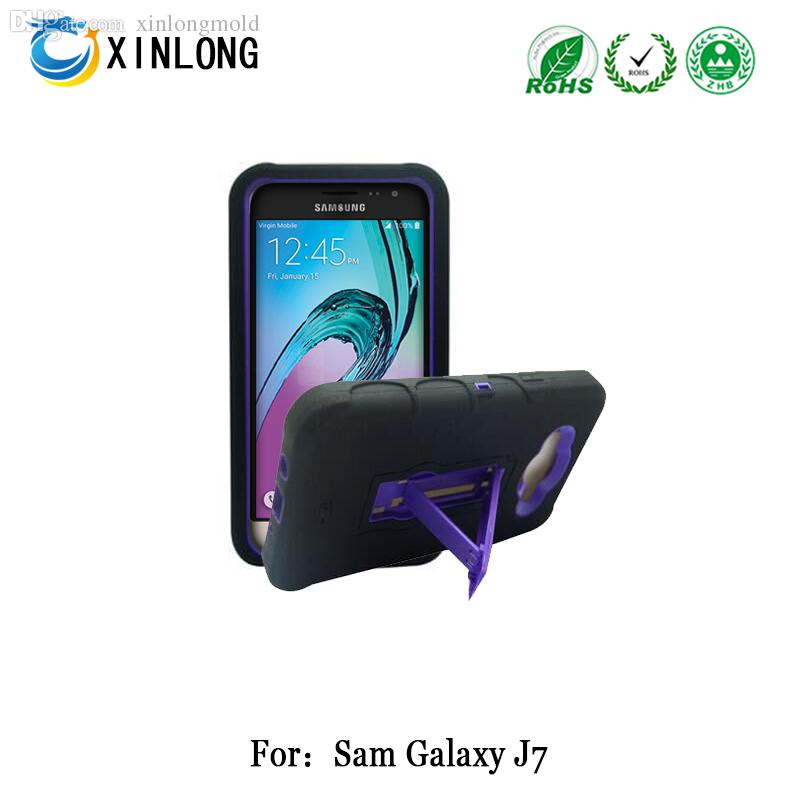 For SAMSUNG GALAXY J7 kickstand case silicon+pc 2in1 Hybrid robot case cellphone case