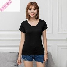 Unicorn Hot Sale Kpop Tumblr Cotton Casual Regular Solid O-neck Korean New T-shirt Knitted Short-sleeved For Summer 2019