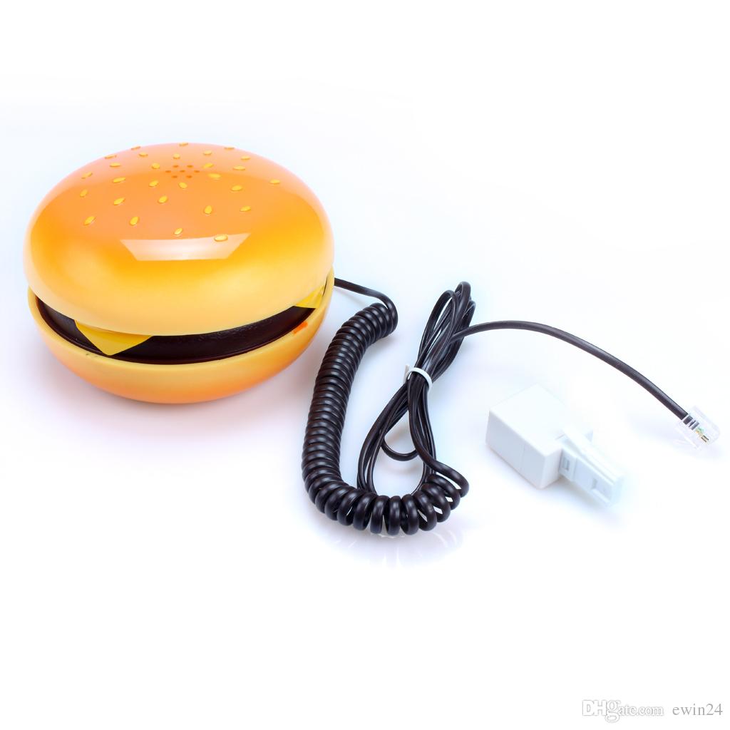 Lovelty Cute Phone Telephone Home Desktop Corded Hamburger Vivid Hamburger Shape Telephone Phone New Brand Sold By EWIN24