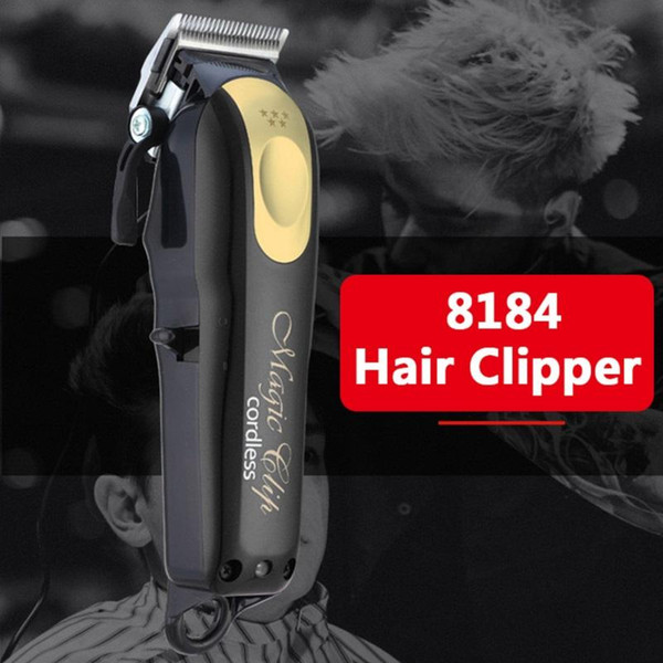 8148 Magic Cordless Metal Hair Clipper Electric Razor Men Steel Head Shaver Hair Trimmer Gold Red free shipping