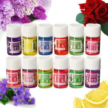 12Pcs Flower Essential Oil Set Spa Aromatherapy Pure Therapeutic Plant Headache Relief Home