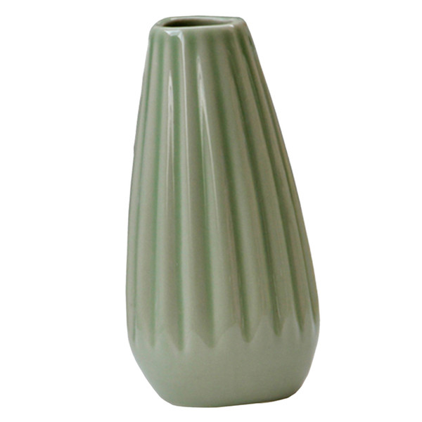 Home Garden Ceramic Mini Vase Classic Stripe Planter Pottery Home Decor