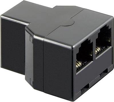 Basetech Western Adapter [1x RJ11-Buchse 6p4c - 2x RJ11-Buchse 6p4c] 0 m Schwarz Basetech (BT-1602103)