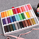 39 Colors Cotton Thread Assortment with Sewing Accessories (Random Package Colors)