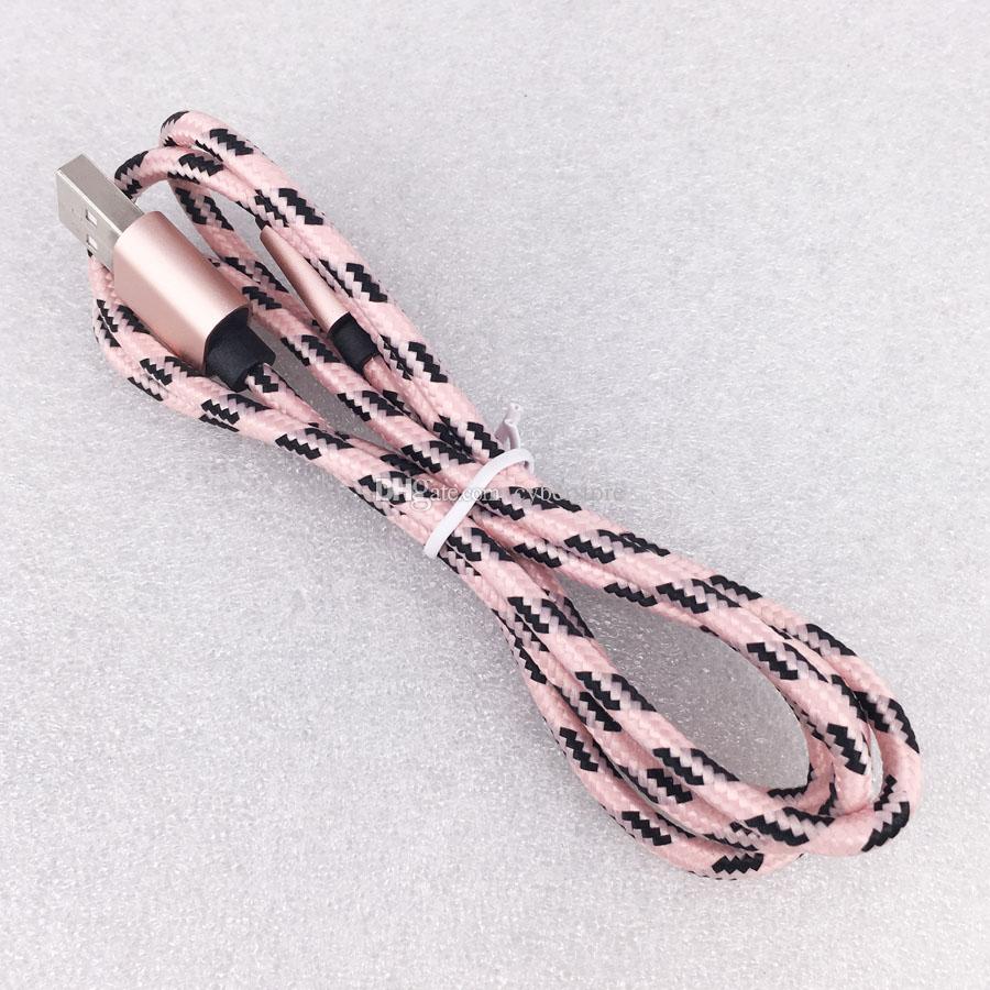 1M 3ft 2M 3M High Speed Metal USB braid Data Cable Micro Charging Cord 2A IP7 For Android Phone Samsung Fast Charger Cyberstore